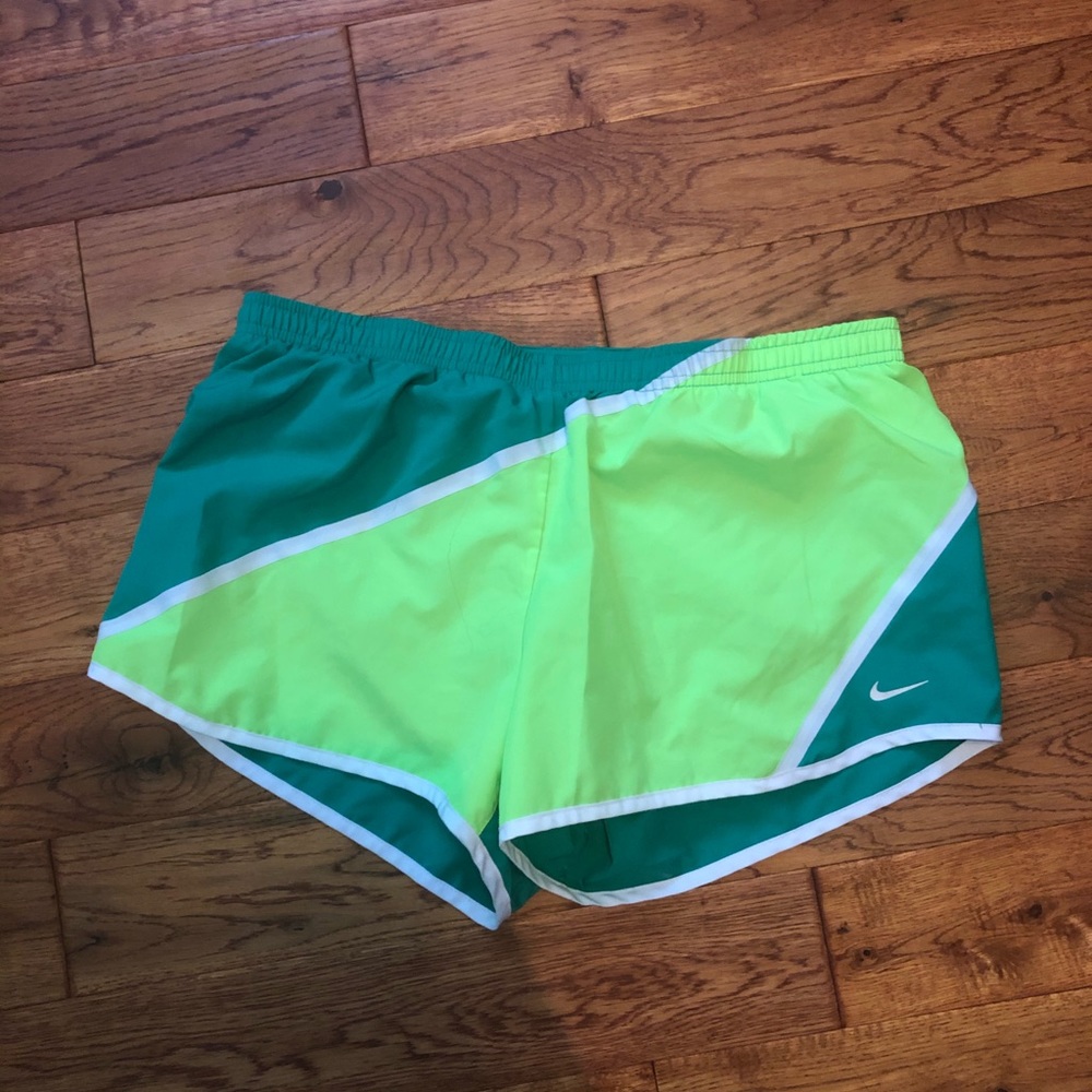 Green Nike shorts